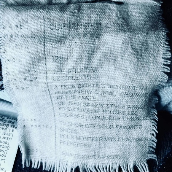 CURRENT ELLIOT DISTRESSED MEDIUM WASH SKINNY DENIM JEAN - 24 - Picture 9 of 10